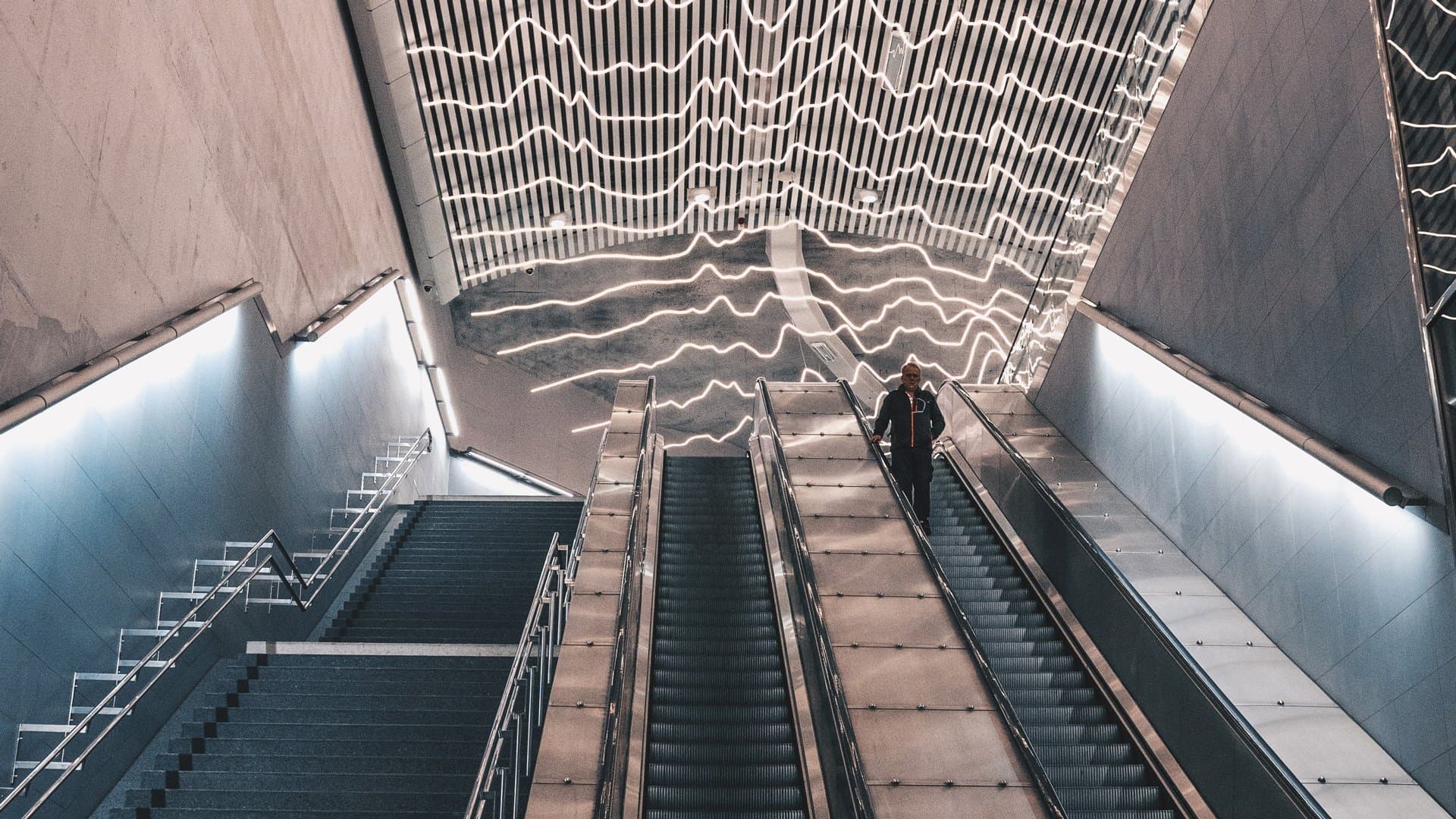 Eine Rolltreppe